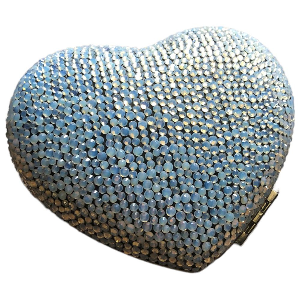 Heart Swarovski crystal purse&earrings set